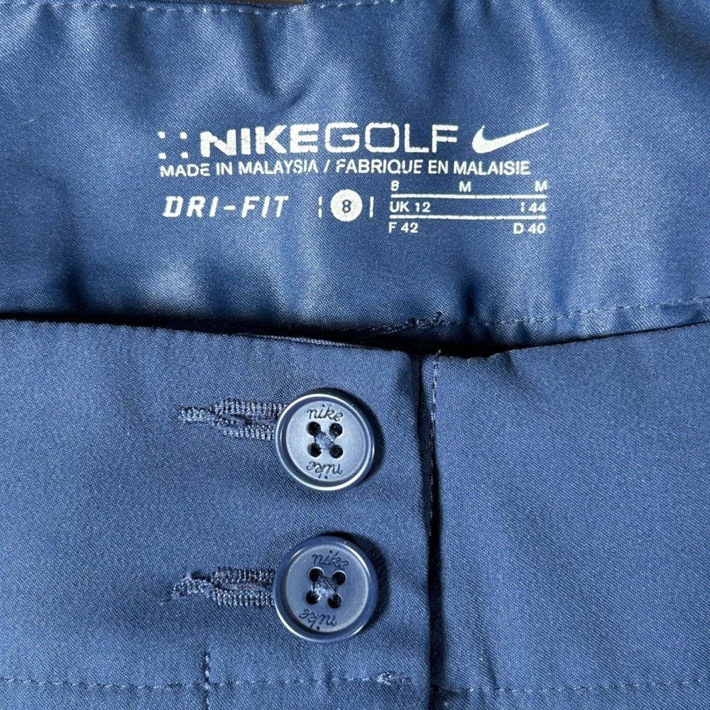 Nike Golf Shorts Womens 8 Navy Blue Solid Dri-FIT Performance Athletic 256862410 - Picture 2 of 13
